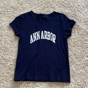 Ann Arbor Woman’s Navy Blue T-Shirt